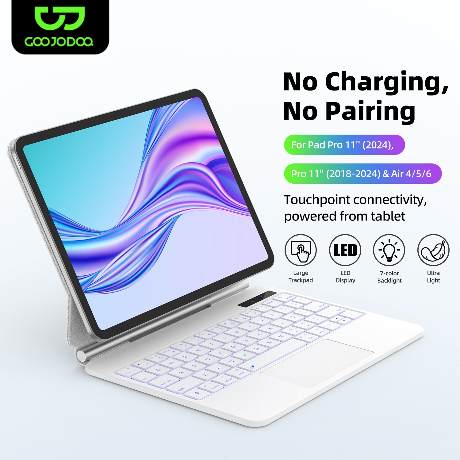 Tablet Accessories Kit - Smart Pogo Pin Keyboard case for