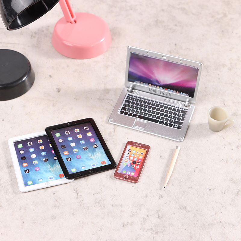 1:12 Dollhouse Miniature Lapto - đánh giá và giá Kids Tablet With Accessories