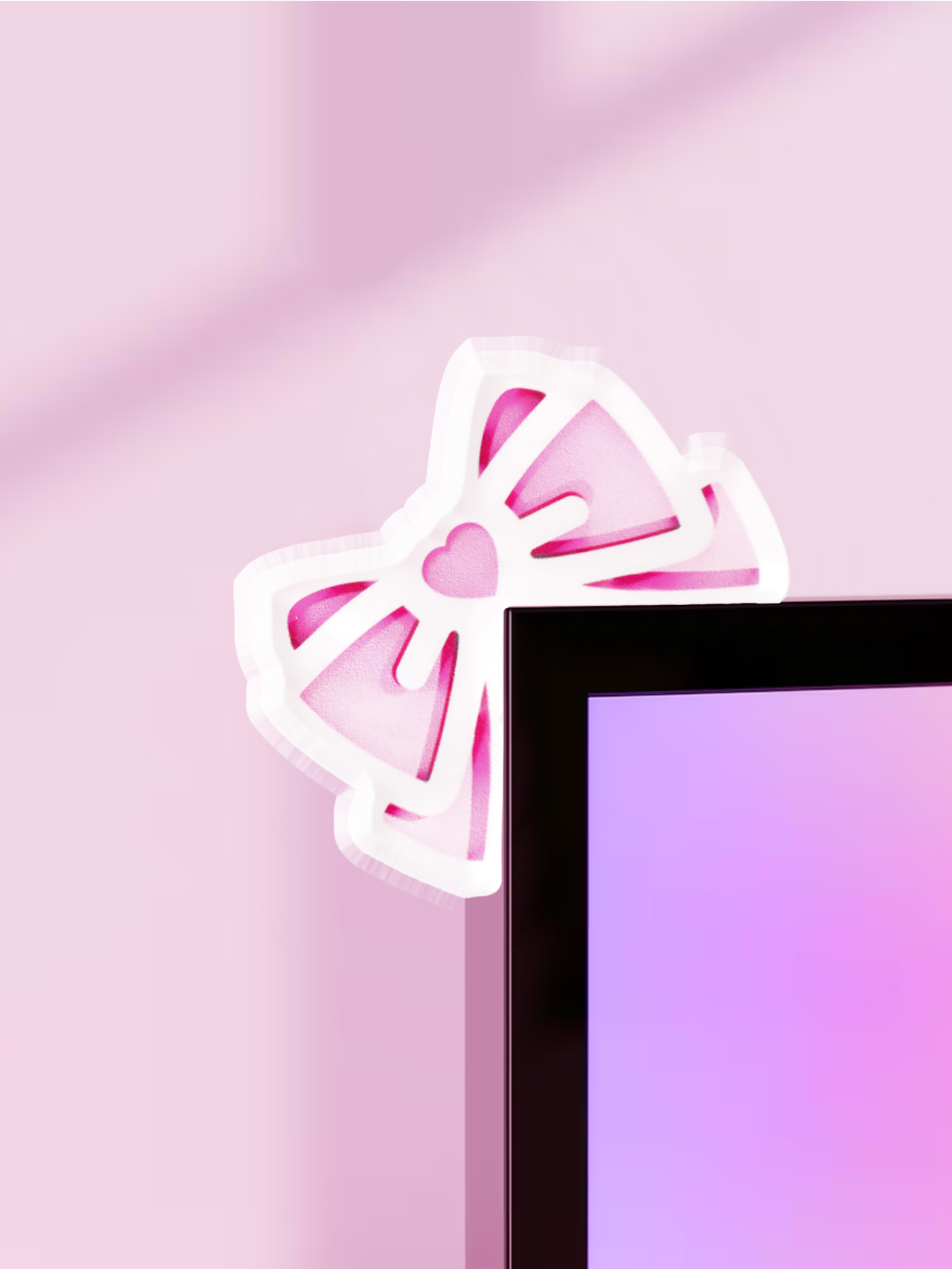 Kawaii Bow Monitor Decor Pink  - đánh giá và giá Tablet Lap Desk