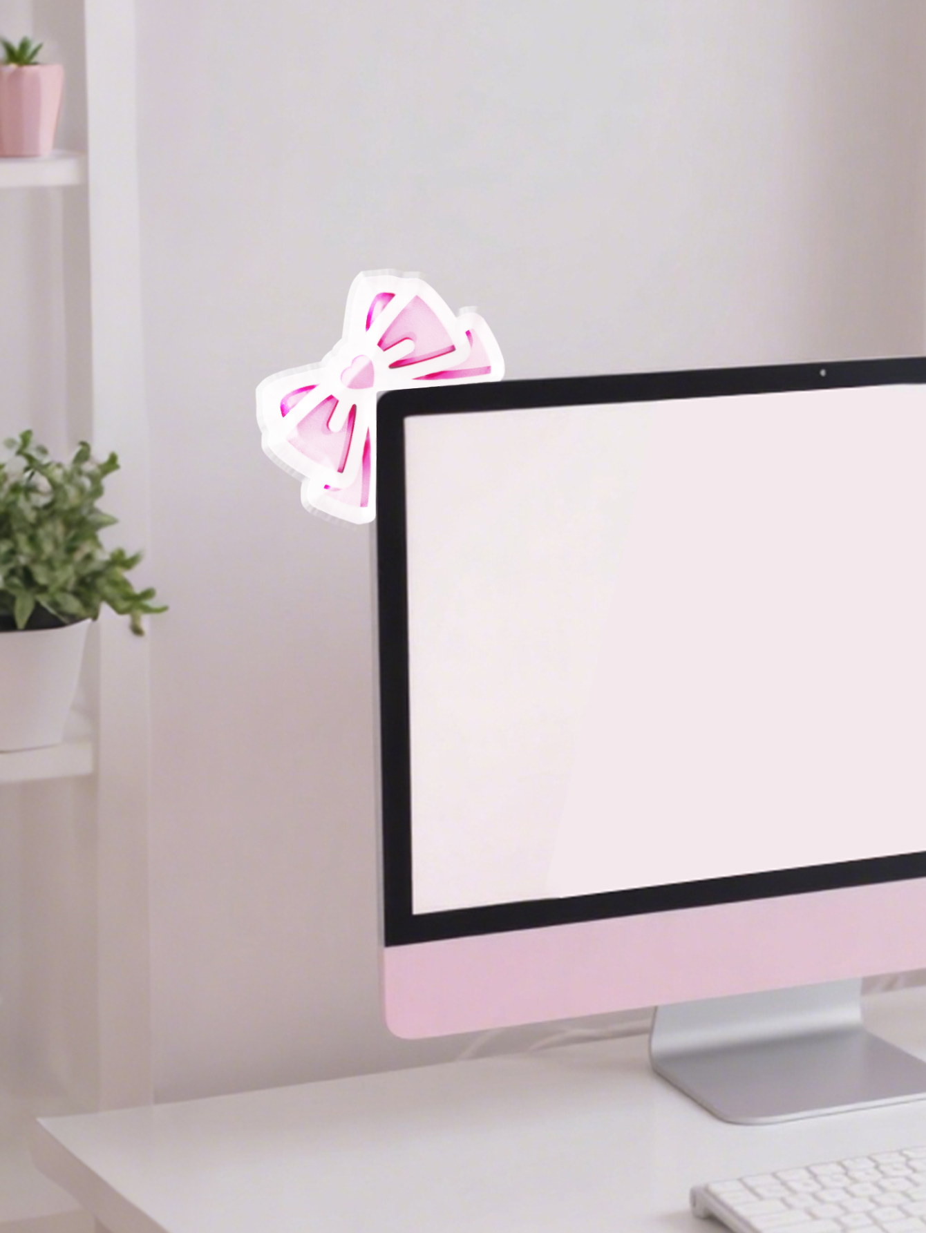 Kawaii Bow Monitor Decor Pink  - đánh giá và giá Tablet Lap Desk