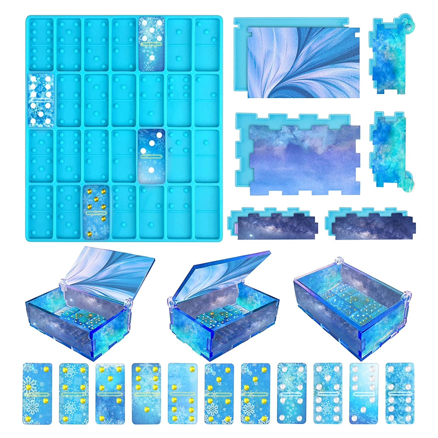 Domino Molds Silicone Epoxy Re - đánh giá và giá Tablet Accessories Kit