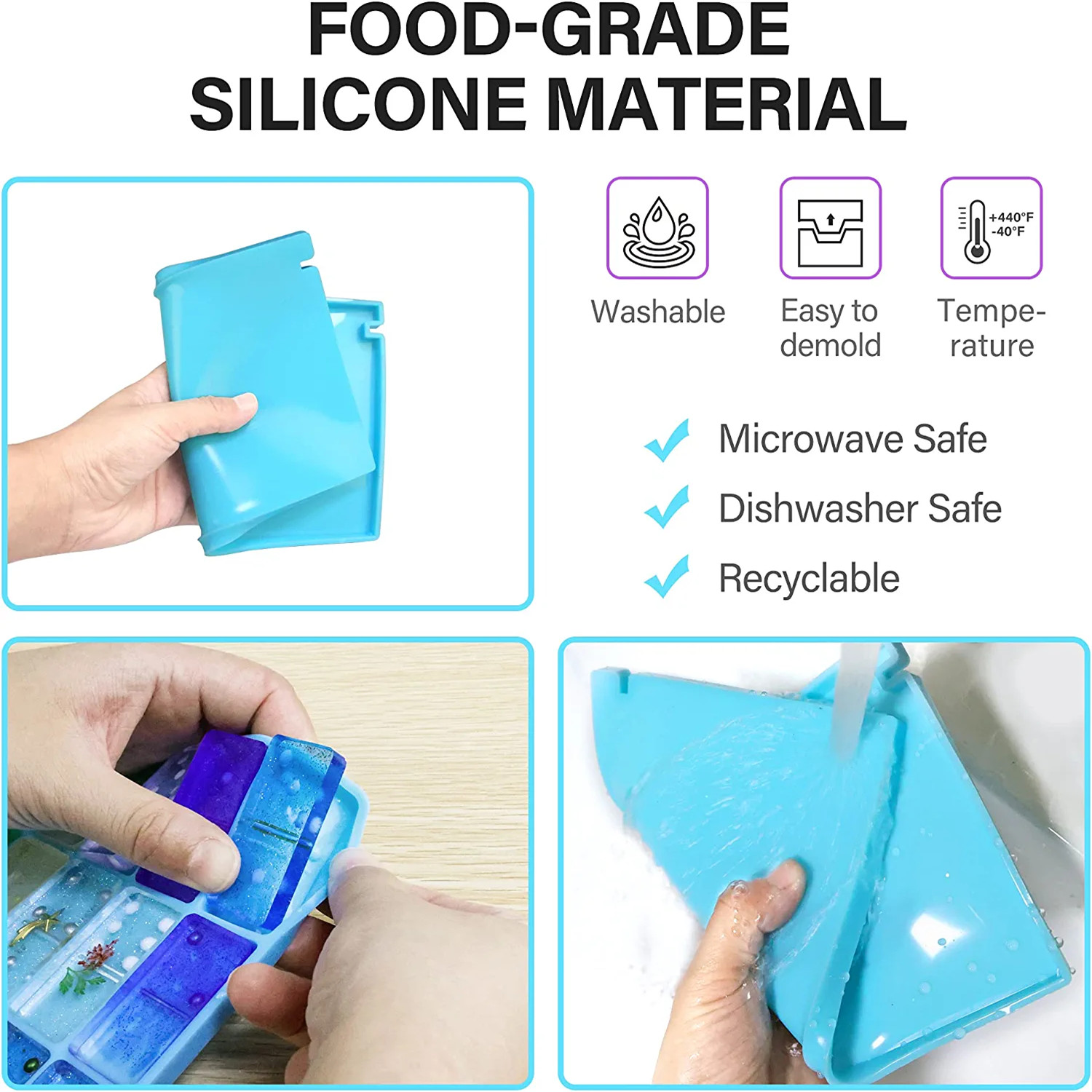 Domino Molds Silicone Epoxy Re - đánh giá và giá Tablet Accessories Kit